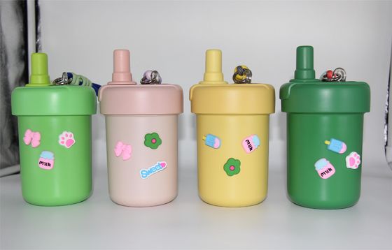 Nuevo estilo Colorido Vacuo Copas de frutas aisladas con tapa de acero inoxidable Tumbler Taza de café con paredes dobles