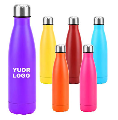 Venta caliente 500 ml de acero inoxidable aislado de vacío botella de agua botella de acero personalizada