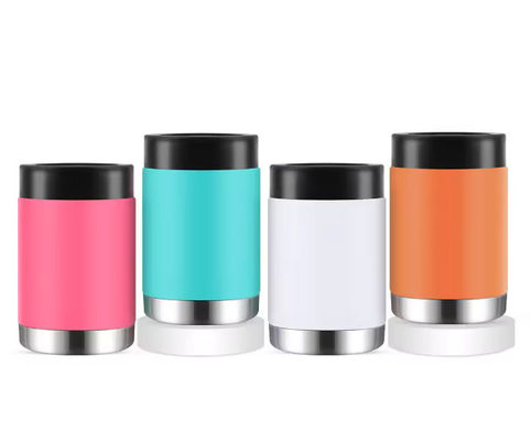12 oz de la lata de cerveza de acero inoxidable de doble pared refrigerador para tazas de café estilo de diseño minimalista