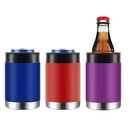 12 oz de la lata de cerveza de acero inoxidable de doble pared refrigerador para tazas de café estilo de diseño minimalista