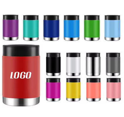 12 oz de la lata de cerveza de acero inoxidable de doble pared refrigerador para tazas de café estilo de diseño minimalista