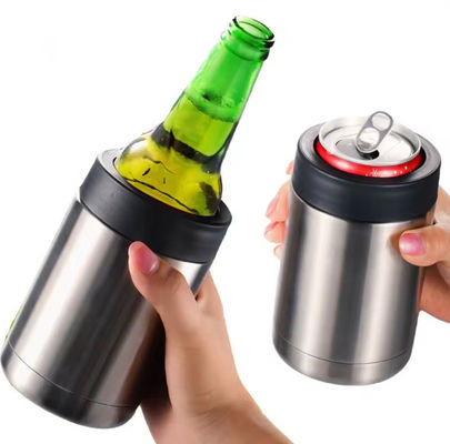 12 oz de la lata de cerveza de acero inoxidable de doble pared refrigerador para tazas de café estilo de diseño minimalista