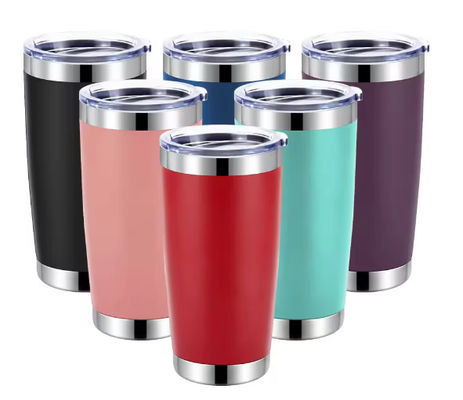 20 oz de acero inoxidable aislado para botellas de vino con revestimiento en polvo sostenible