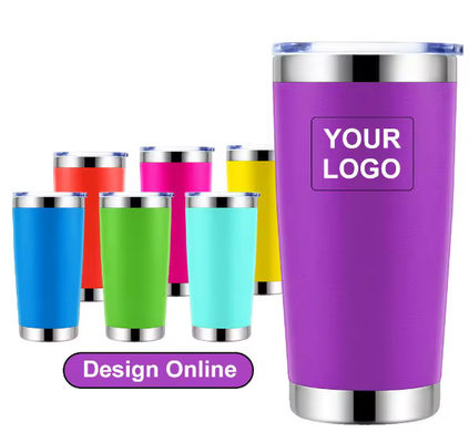 20 oz de acero inoxidable aislado para botellas de vino con revestimiento en polvo sostenible