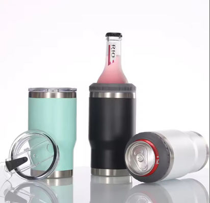 14 oz 3 en 1 Custom OEM Cafetería Tumbler Taza de Coca Cola Portador de acero inoxidable latas de cerveza refrigerador