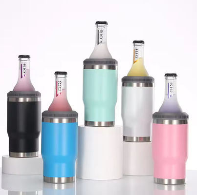 14 oz 3 en 1 Custom OEM Cafetería Tumbler Taza de Coca Cola Portador de acero inoxidable latas de cerveza refrigerador
