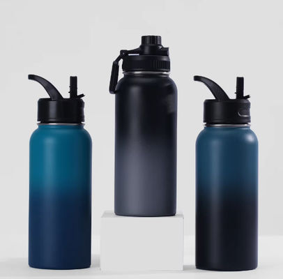 Botella de agua de vacío de acero inoxidable de doble pared con logotipo personalizado