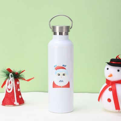 Botella de agua de boca estándar de acero inoxidable con botella de vacío hidráulico con tapa flexible