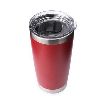 20 oz Tumbler de metal en blanco Rojo con tapa de deslizador magnético OEM ODM