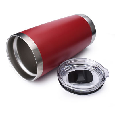20 oz Tumbler de metal en blanco Rojo con tapa de deslizador magnético OEM ODM