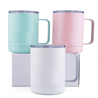 tazas de café del acero inoxidable 10oz con las tapas, OEM aislado café de la taza dado la bienvenida