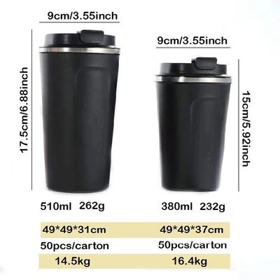 la taza del acero inoxidable del diseño del cuerpo del estrecho 17oz, café aisló la tapa hermética de la taza