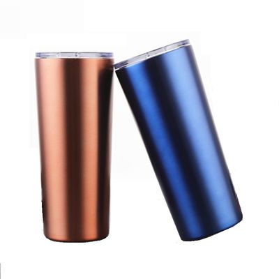 el hielo azul rojo del vaso del café del acero inoxidable 17oz/la bebida caliente asalta con la paja