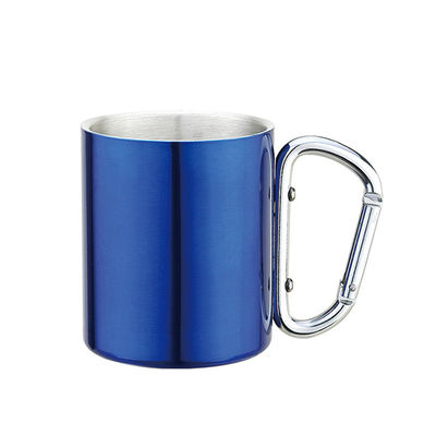 220ml - taza de café del acero inoxidable de la pared del doble 400ml con la manija del mosquetón