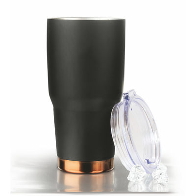 botella de vacío promocional de los vasos del acero inoxidable de 20oz 30oz con la base del oro