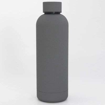 pared de goma del doble de la capa de la botella de los deportes del acero inoxidable 500ml para correr