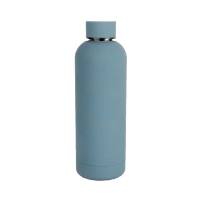 pared de goma del doble de la capa de la botella de los deportes del acero inoxidable 500ml para correr