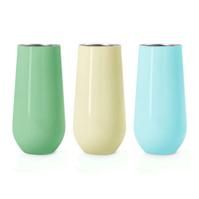18/8 acero inoxidable de la pared doble aisló las flautas del vaso 6oz champán