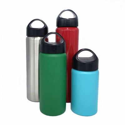 los deportes del acero inoxidable 12oz/17oz/20oz/25oz embotellan la boca ancha con el casquillo del lazo
